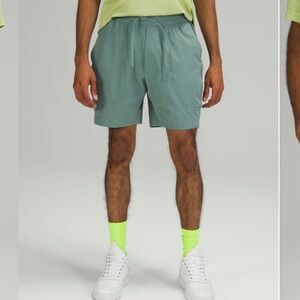 Lululemon Men's 8" Bowline Shorts Ripstop Pockets Stretch Tidewater Teal Large